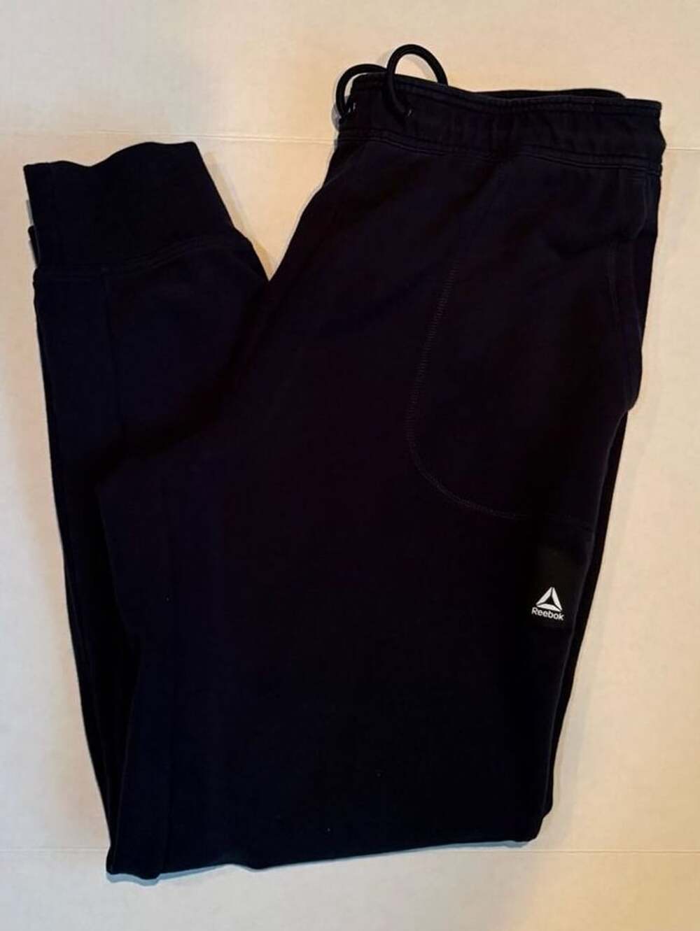 Reebok Men's Black Fleece Jogger Sweatpants Size L